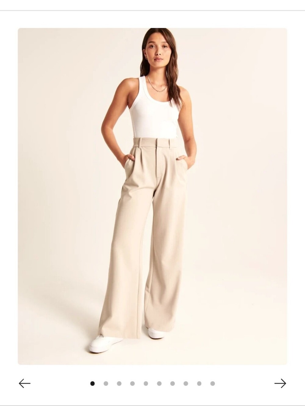 DAISY GRACE Beige Wide-Leg Pants Size Small